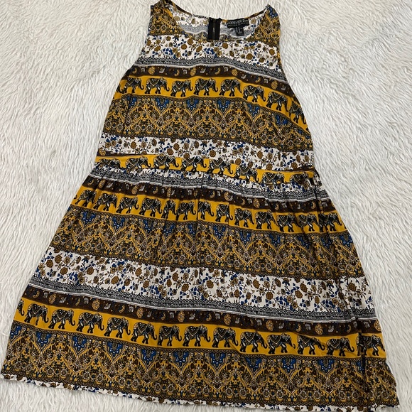 Forever21 women’s boho elephant paisley sleeveless summer dress size 1X - Picture 1 of 6